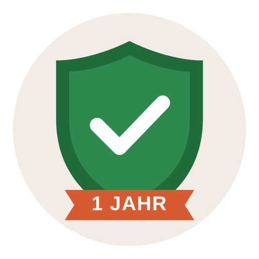 1 Jahr Ersatz-Garantie